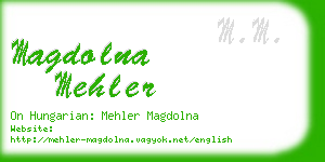 magdolna mehler business card